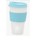 Vaso celeste y blanco